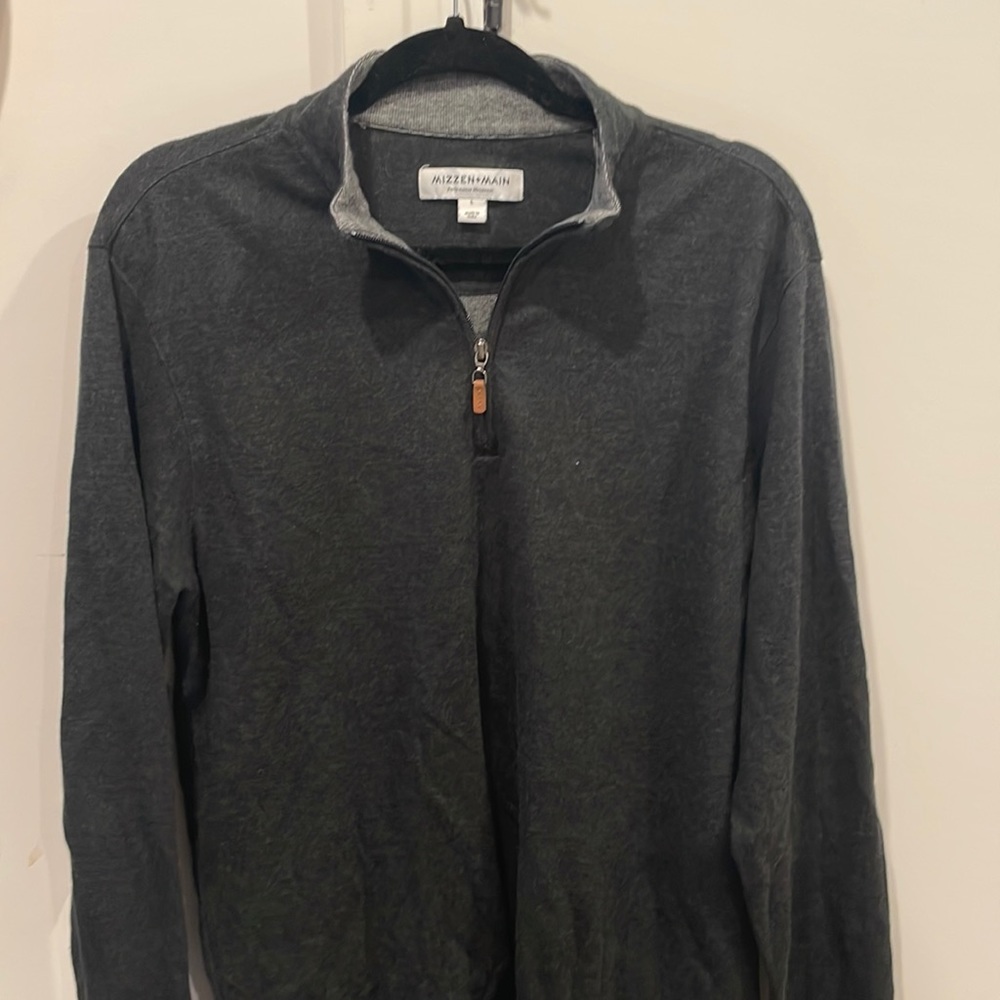 Men’s Mizzen + Main Fairway Quarter Zip Pull Over Large
